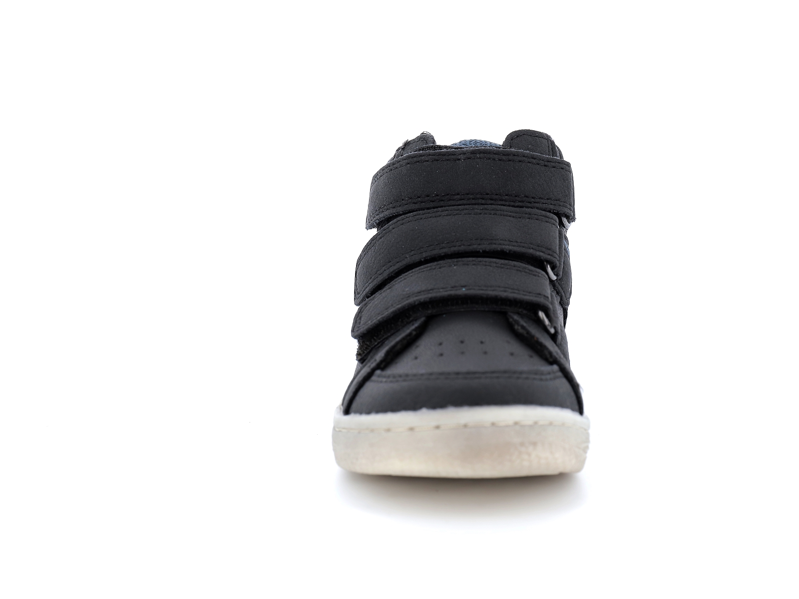 Kickers-LOHAN 739363 Matières combinées Noir-Bleu