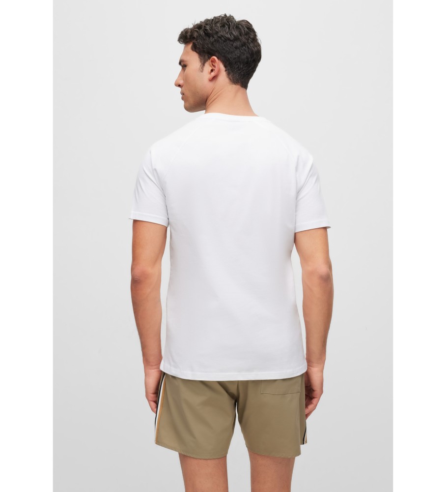 Camiseta BOSS RN Slim Fit branca
