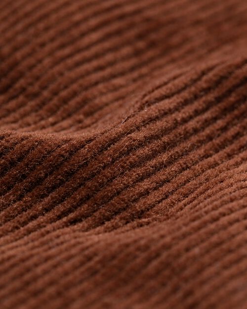 robe chasuble pour bébé en velours côtelé marron foncé