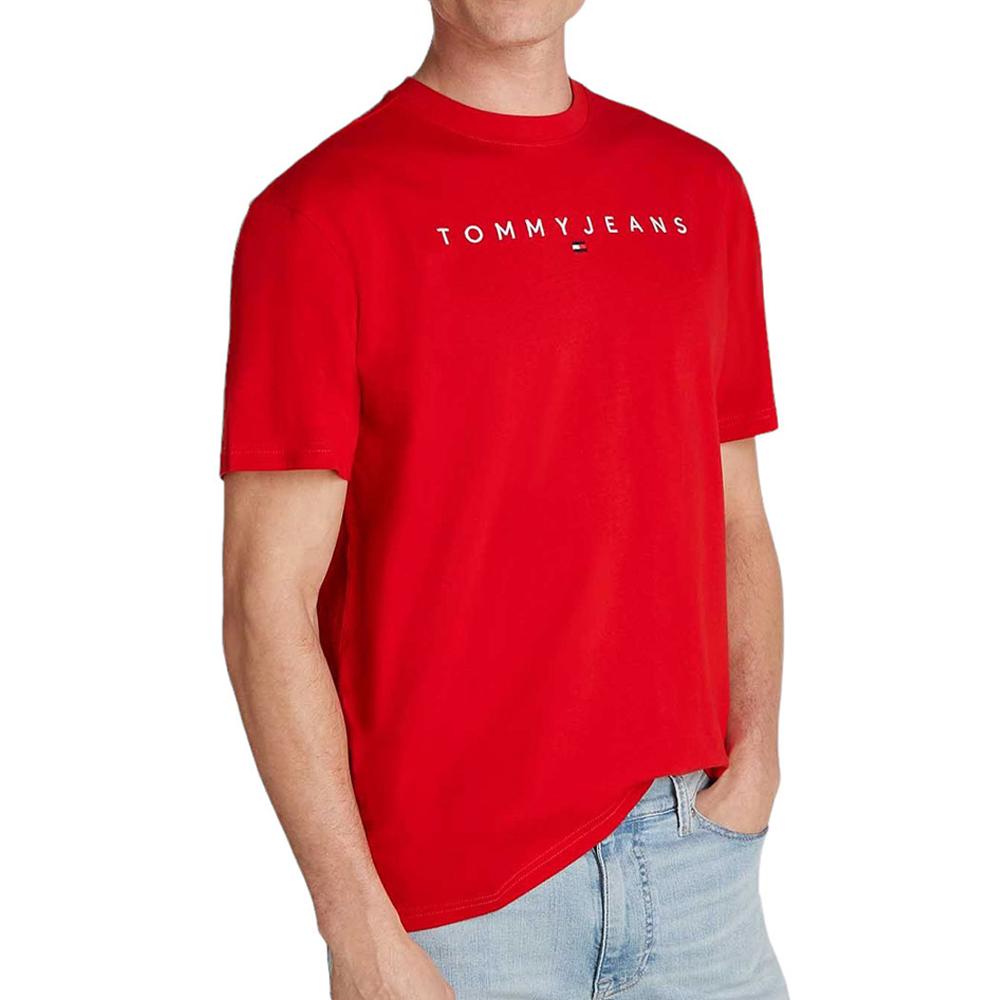 Tommy Hilfiger T-shirt Rouge Homme Tommy Hilfiger Linear