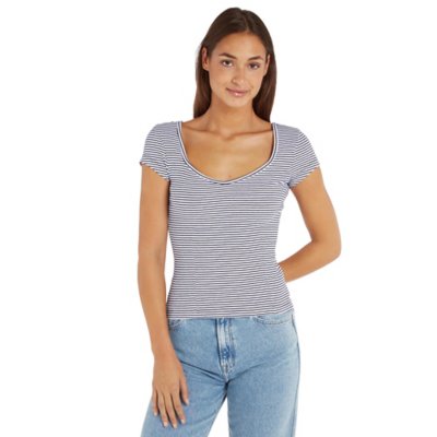 Tee-shirt à manches courtes femme Tjwby Stripe TOMMY HILFIGER