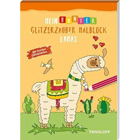 Tessloff Mein bunter Glitzerzauber-Malblock. Lamas
