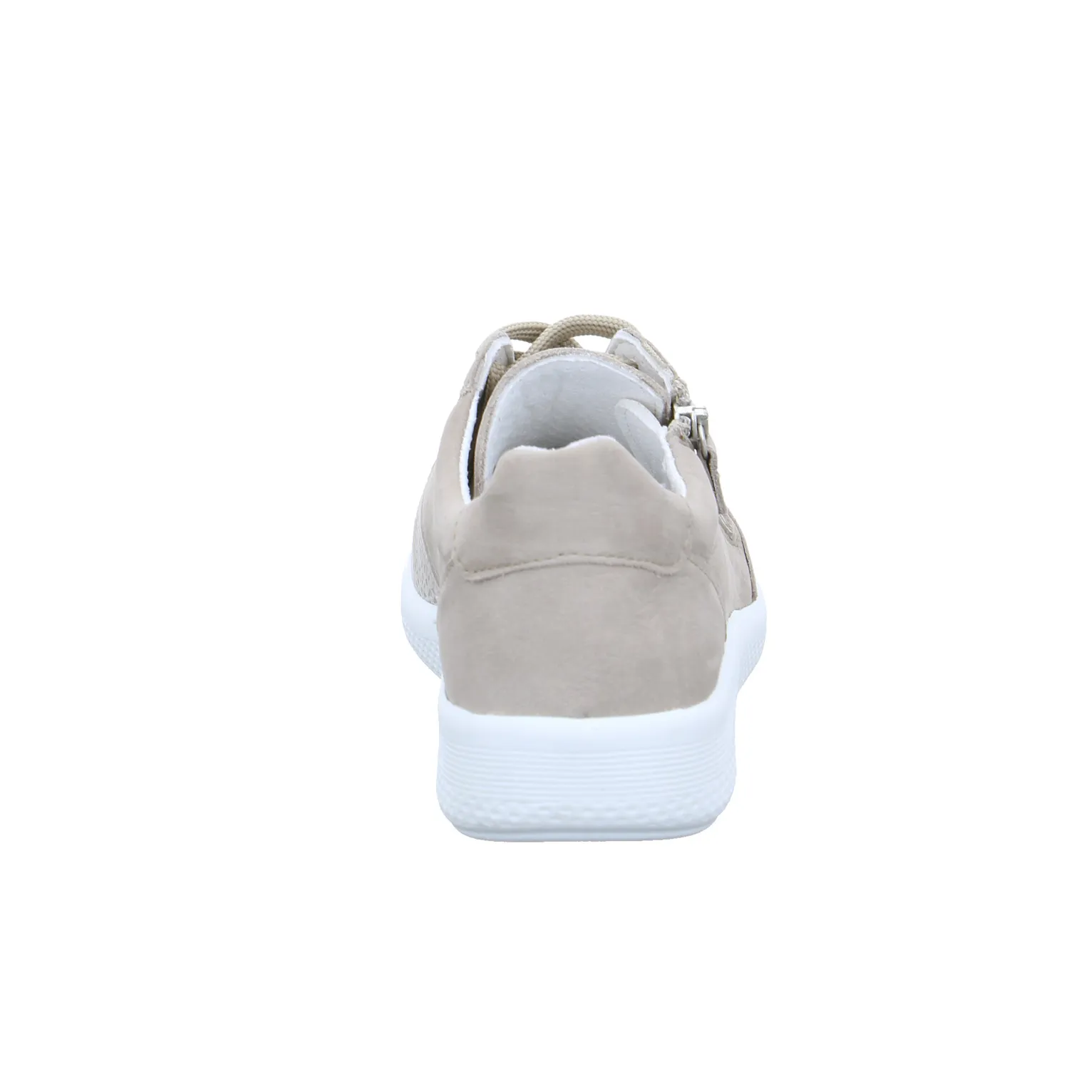 VAN DER LAAN Comfort-Schnürer Beige Leder
