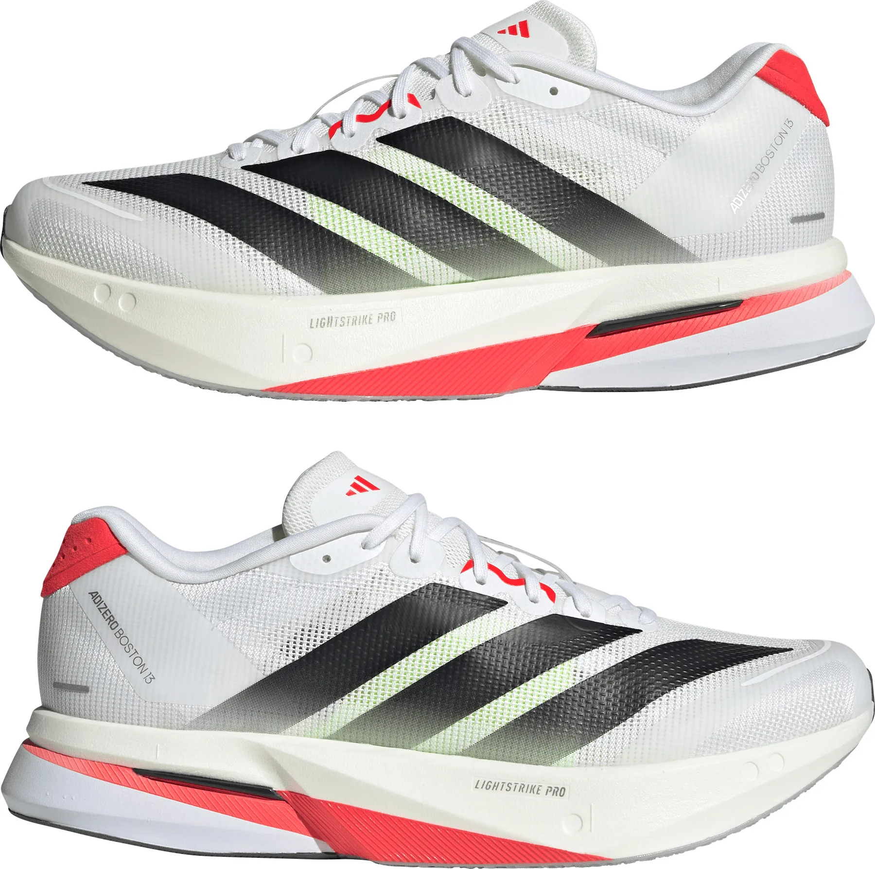 Adidas Men's Adizero Boston 13 Ftwwht/Core Black/Lucid Red