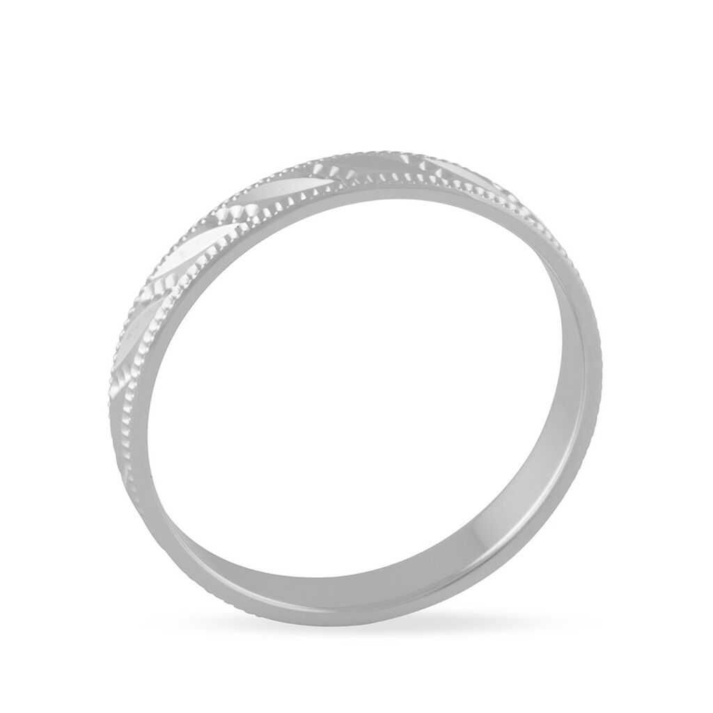 Alliance Eucleia Fantaisie Ruban Plat Or Blanc