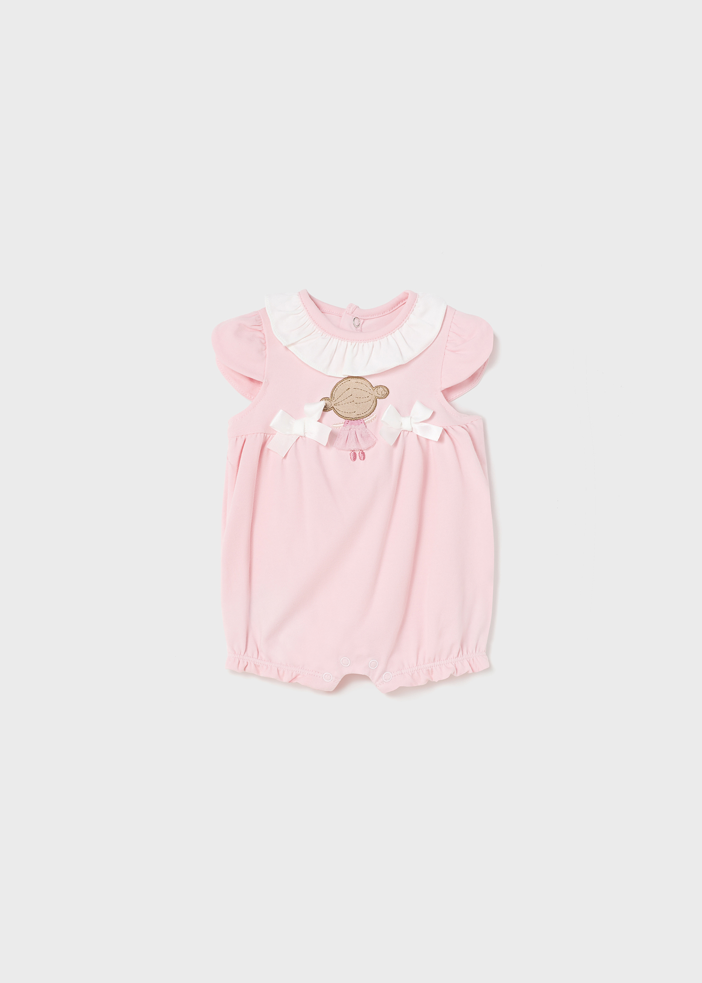 Conjunto de 2 pijamas curtos de algodão sustentável para recém-nascidos.