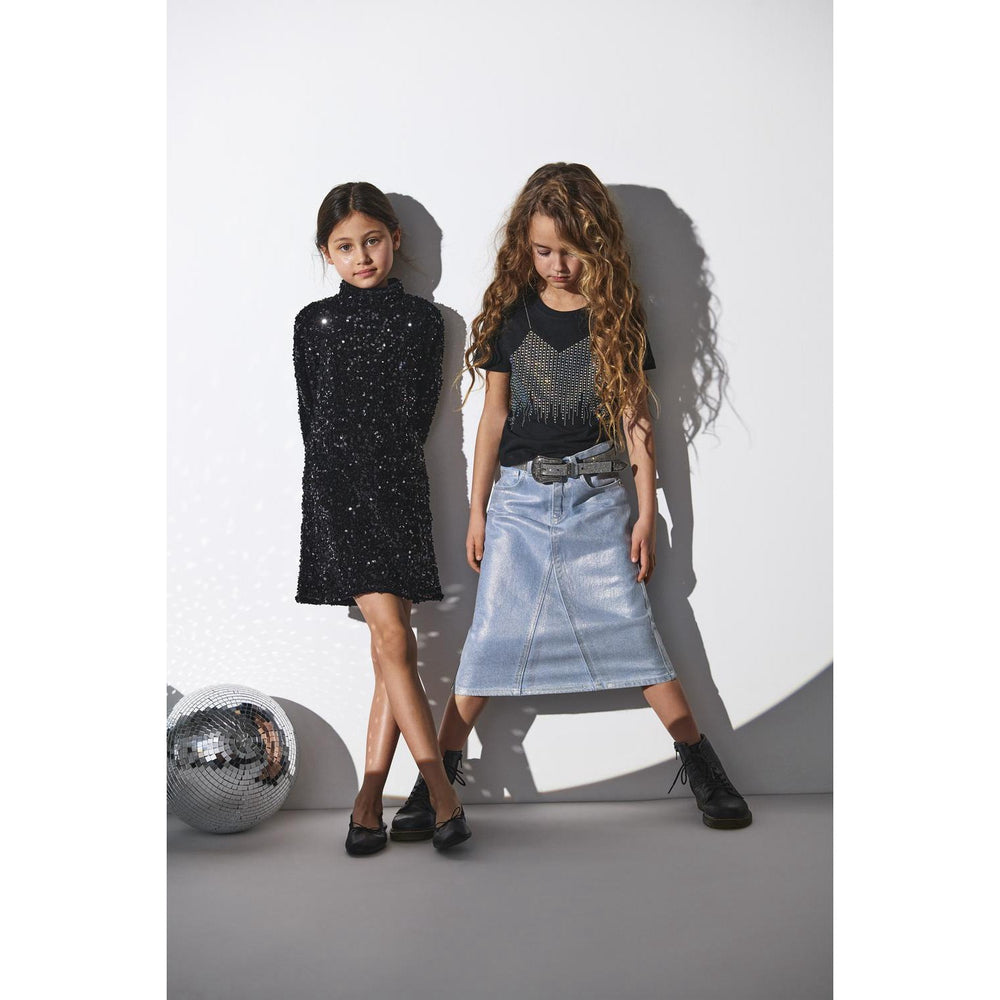 Køb kids ONLY Light Blue Denim Canal Maxi Nederdel Silver Denim Red Cro