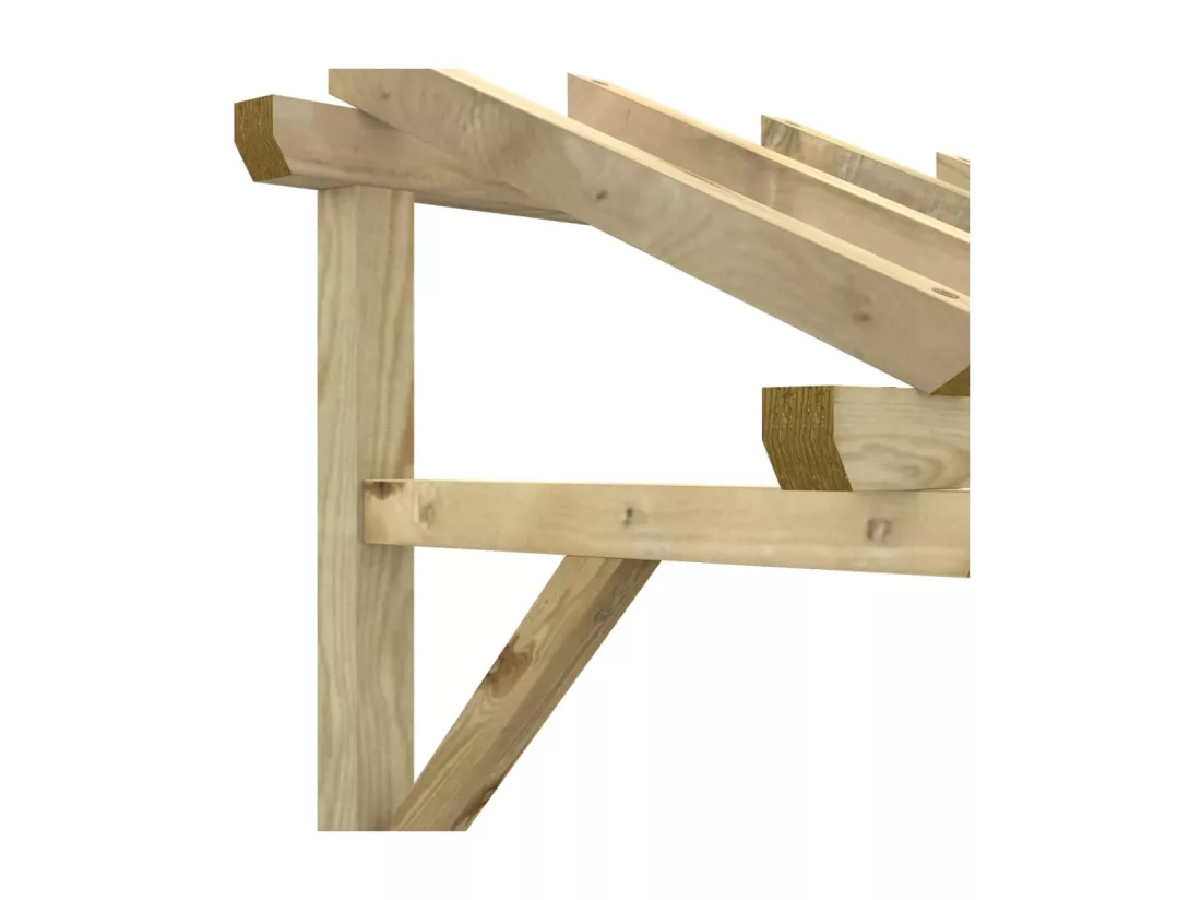 Auvent de porte 150x100x100 cm Bois de pin solide