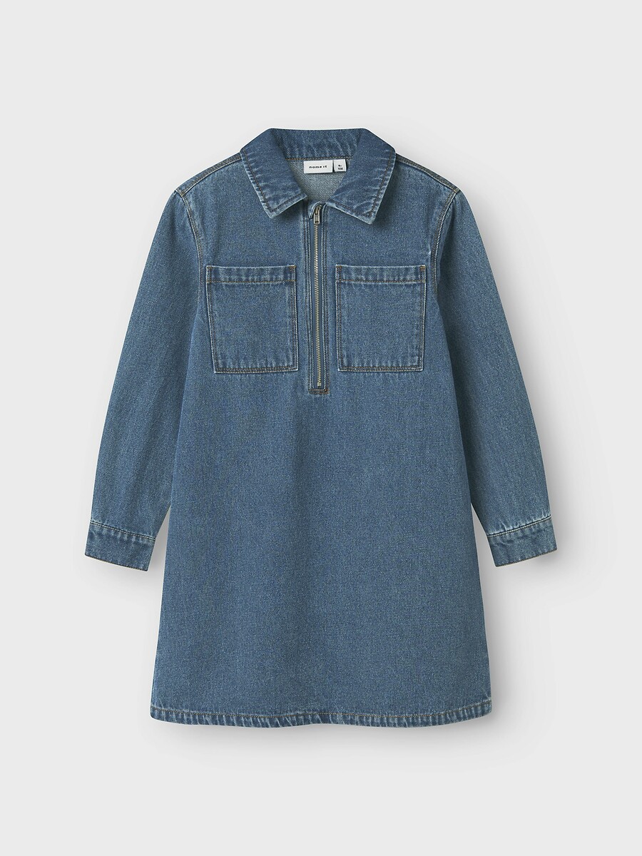 DÊ UM NOME A ELE<br>Vestido jeans de manga comprida