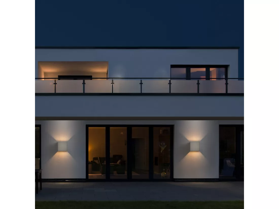 NETTLIFE Set de 2 Lampes Murales LED Ext, Blanc Chaud IP65, Anthracite, pour Maison, Cage d’Escalier