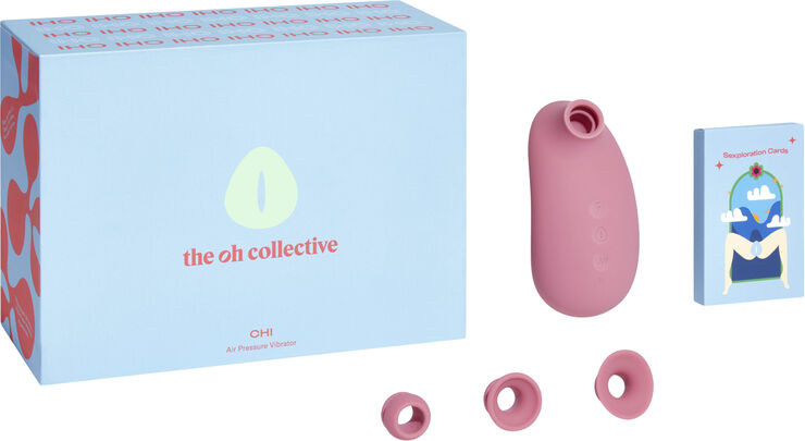 The Oh Collective Chi - Air pulsating vibrator with adjustable heads and explo Cashmere rose