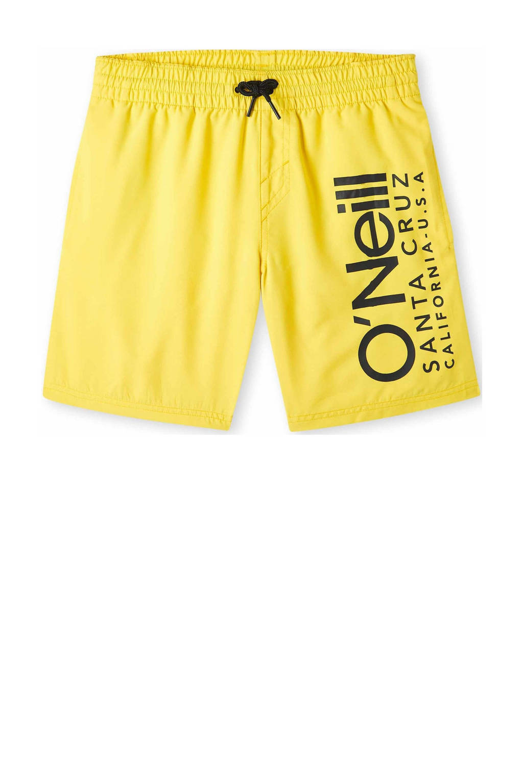 zwemshort met logo geel