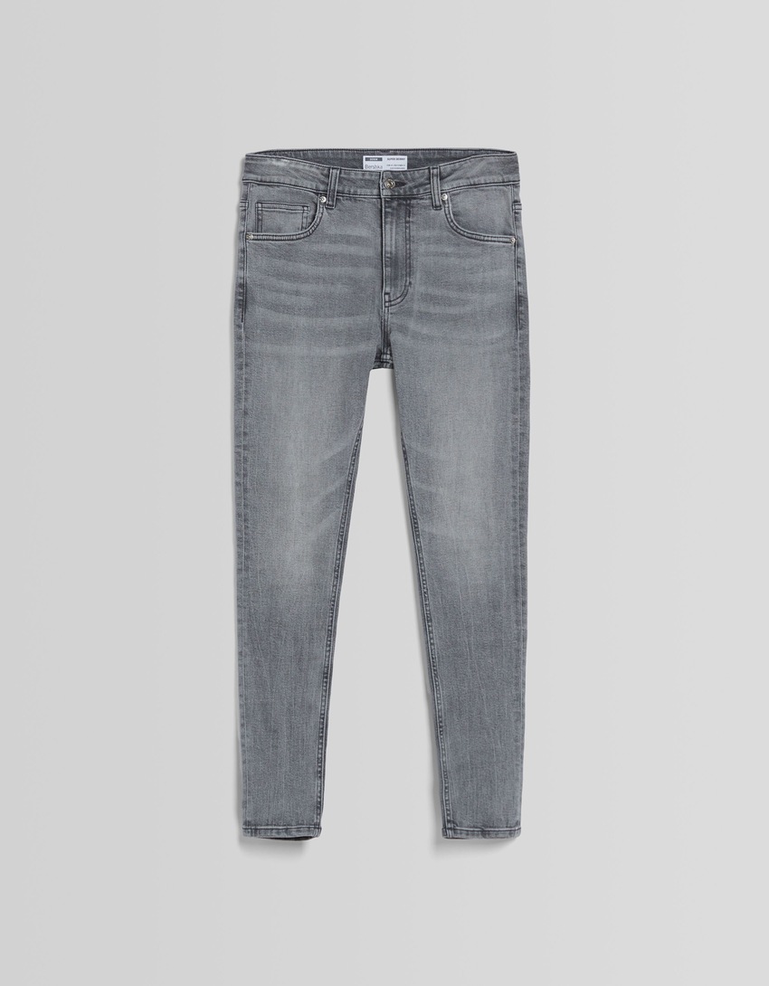calças jeans super skinny