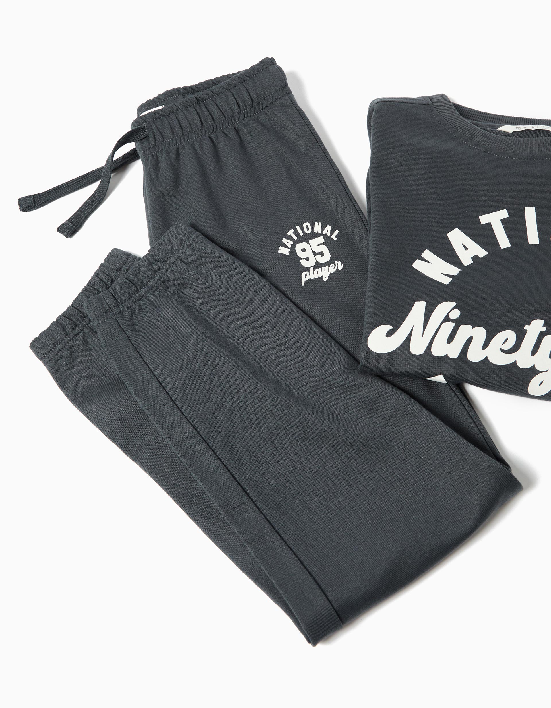 Conjunto de Jogging, Menino, Cinzento Escuro