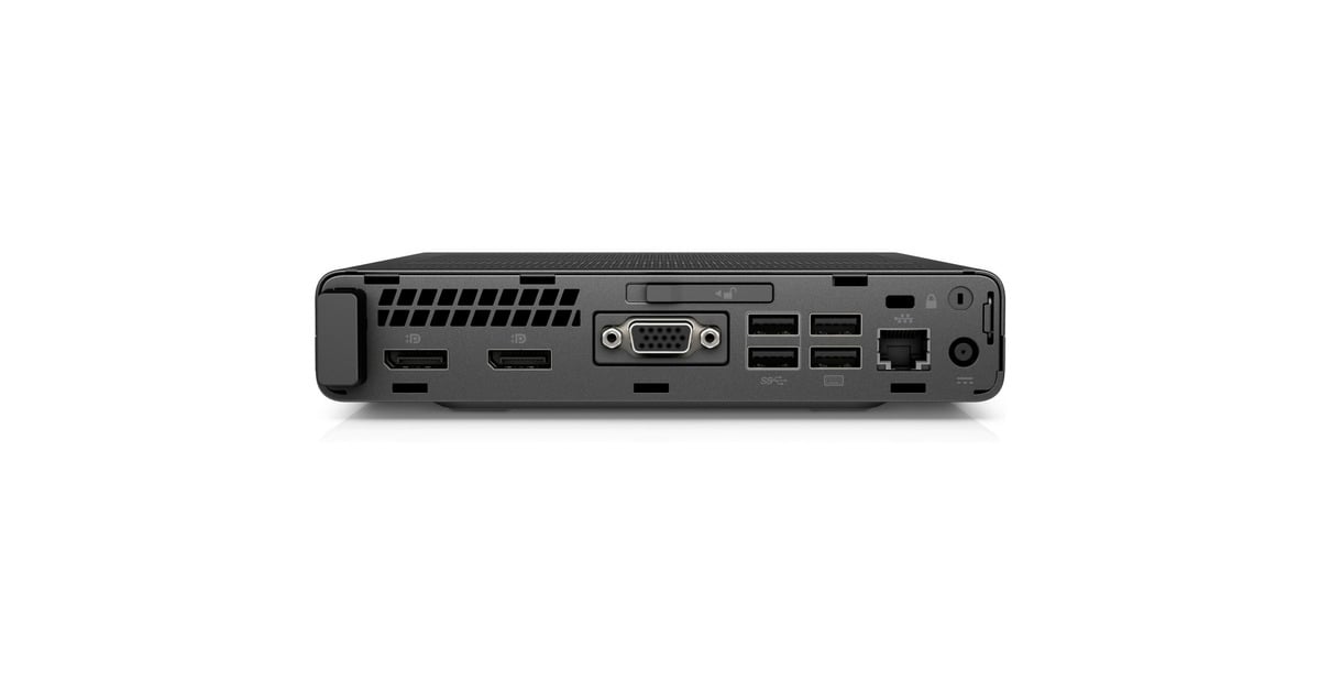 HPEliteDesk 800 G5 MP Refurbished mini-pc  (Zwart/zilver | i3-9300T | UHD Graphics 630 | 8 GB | 256 GB SSD)