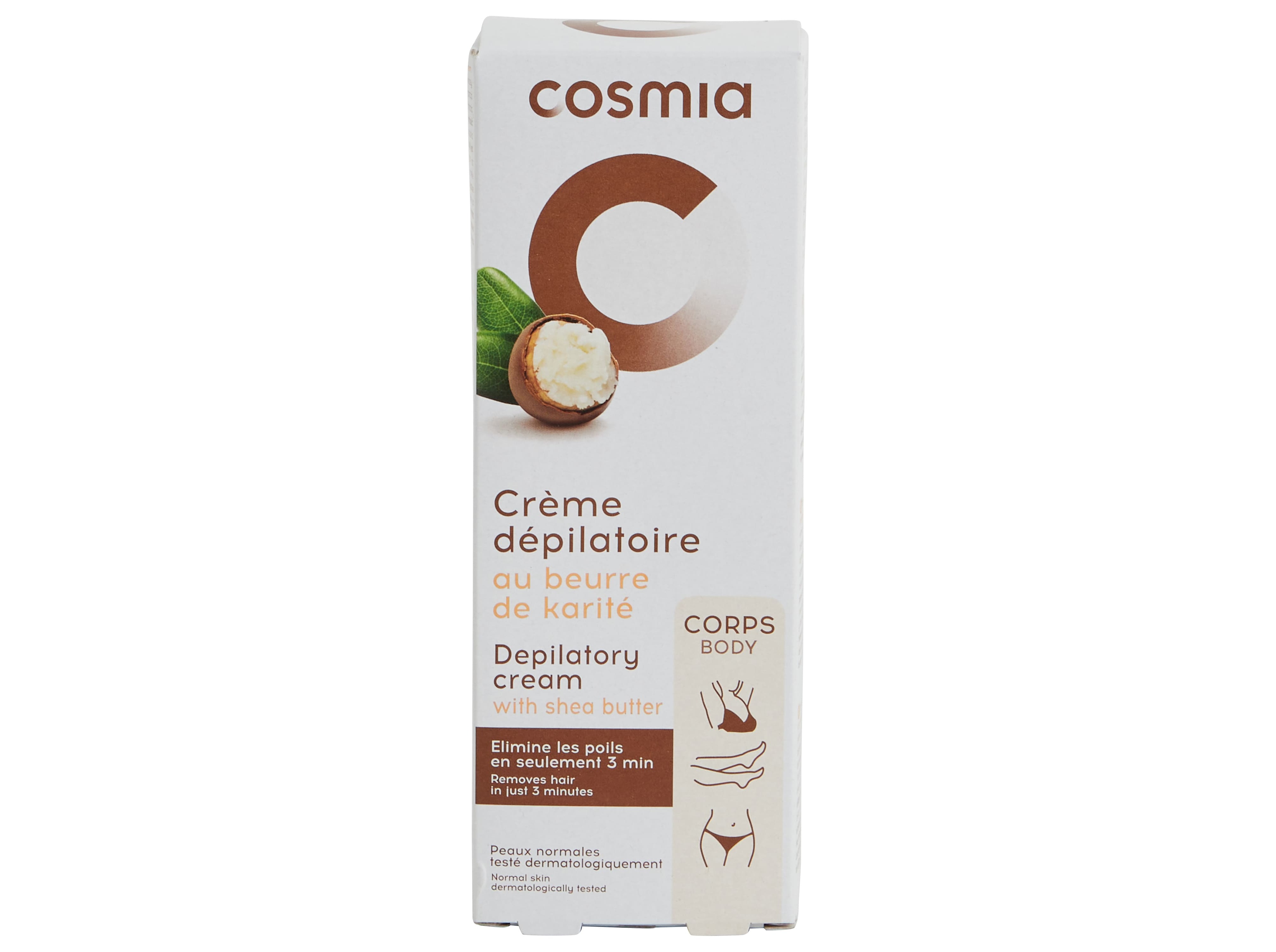 CREME COSMIA DEPILATÓRIO CORPO PELE NORMAL MANTEIGA KARITÉ 200ML