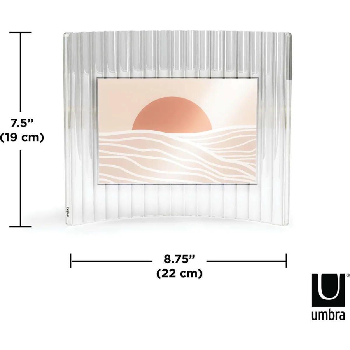 Umbra Cadre photo en verre strié Ripley 22 x 19 cm
