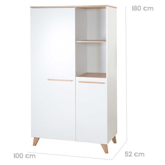 Léon Armoire 2 portes   Blanc        de               Roba