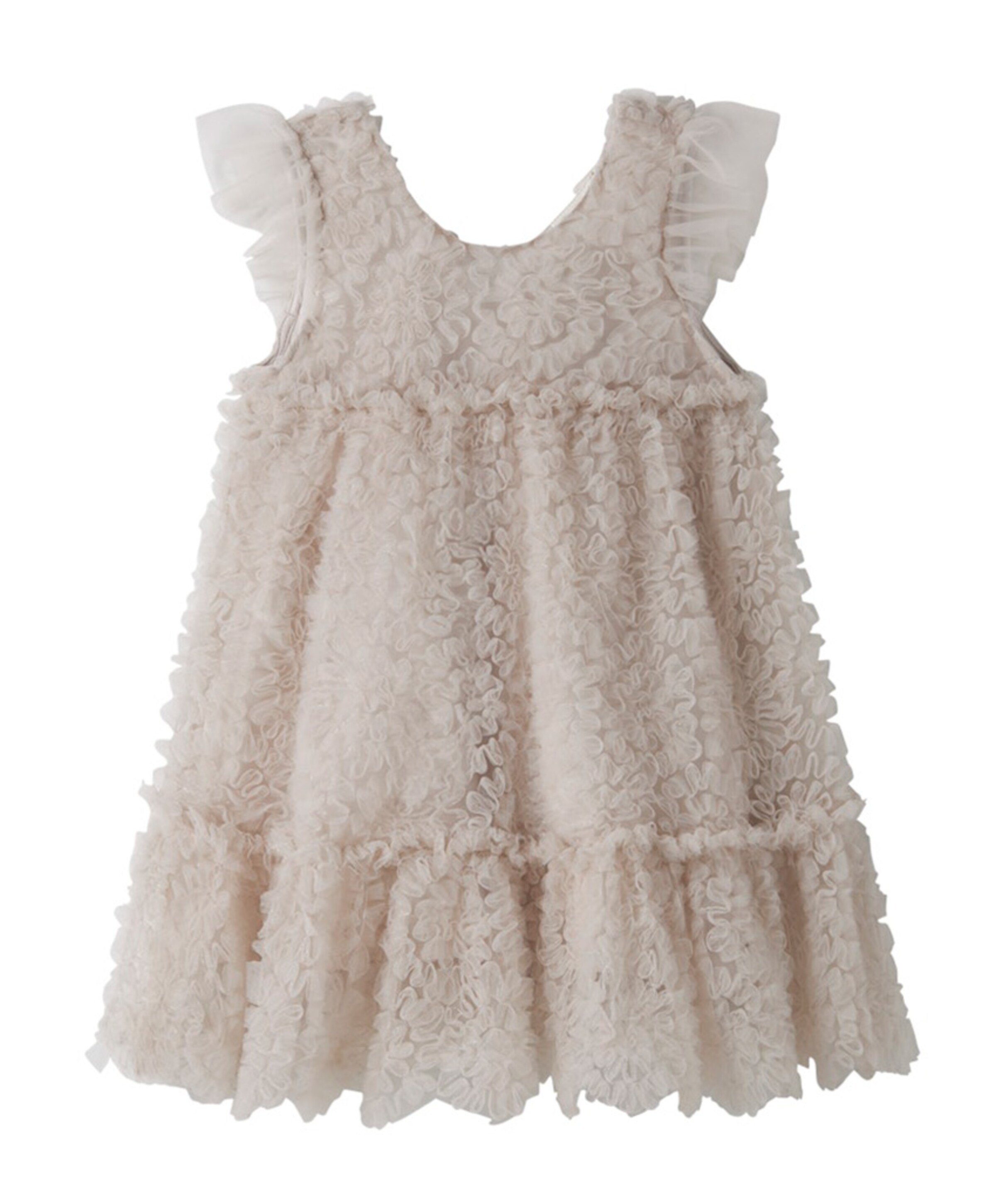Lil' Atelier Meisjes jurk beige
