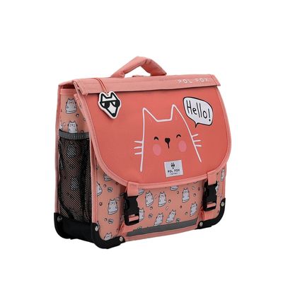 Cartable réversible Hello 35 cm - 1 compartiment - chat - Pol Fox
