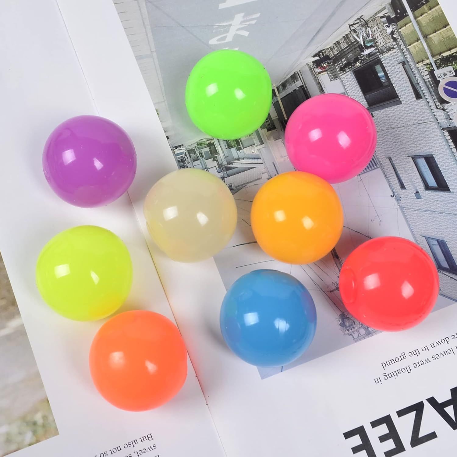 (4er Set) Ø40mm Silikon Anti Stress Ball Squeeze Knautschball Spielzeug Mitgebsel Fidget Spiel - Assortiert