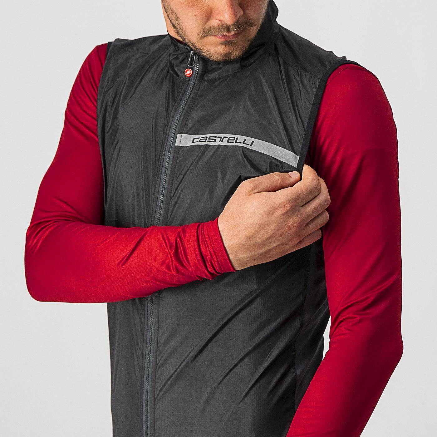 Squadra Stretch Vest Herre 085/Light Black/Dark Gray