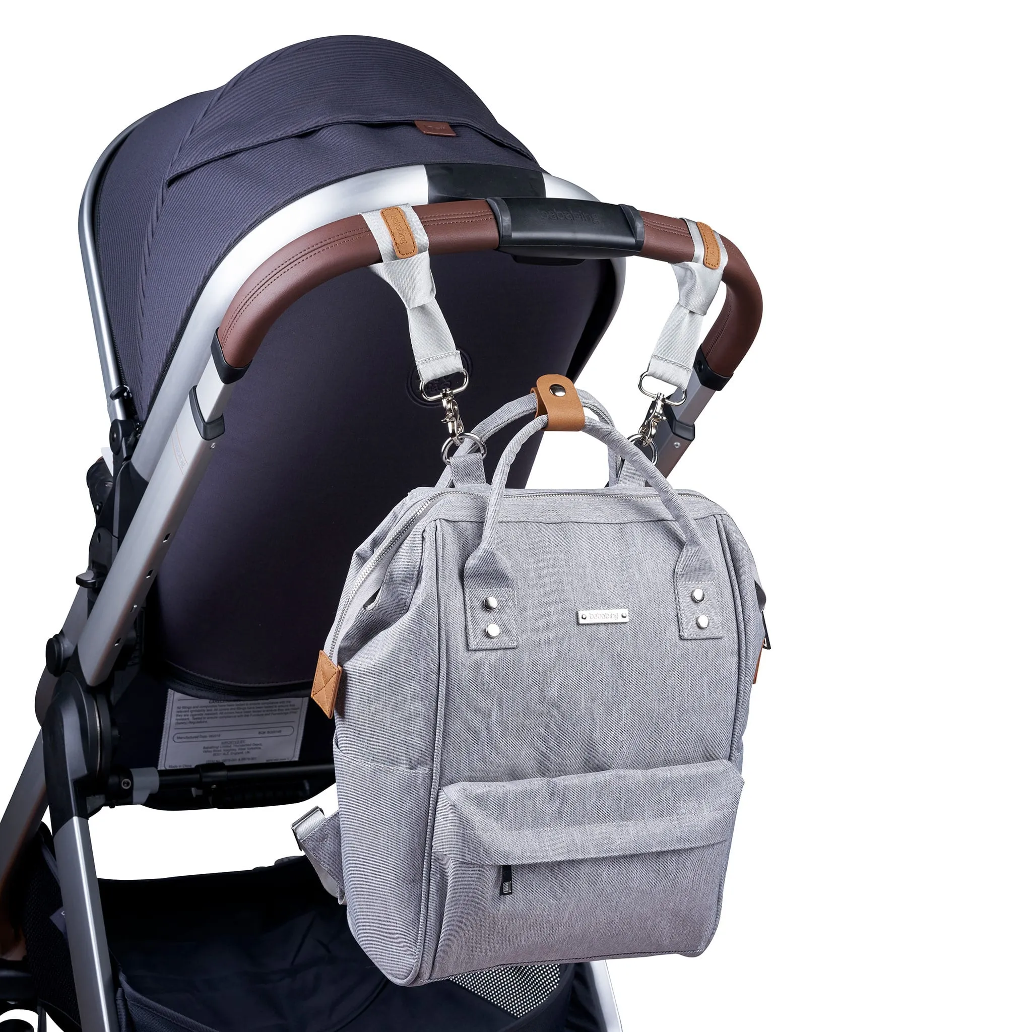 BabaBing Sac à Couches à Dos Mani - Gris