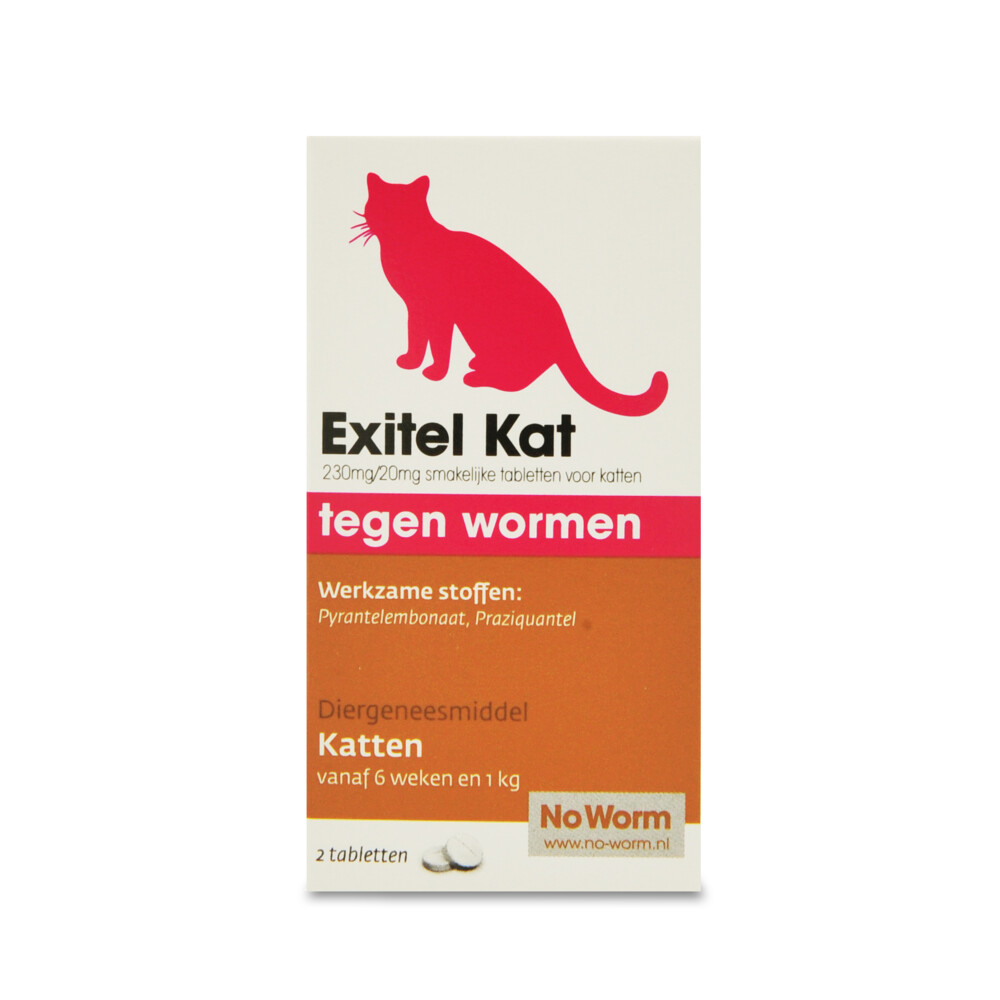 No Worm Exitel Ontworming Tabletten Kat vanaf 1 kg2 tabletten