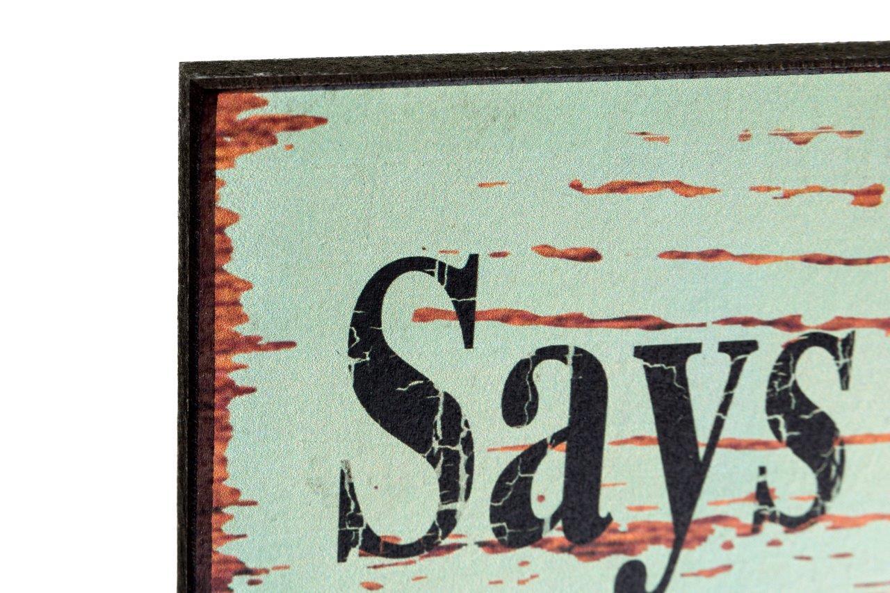 Holzschild - Say please & thank you - 40x10 cm