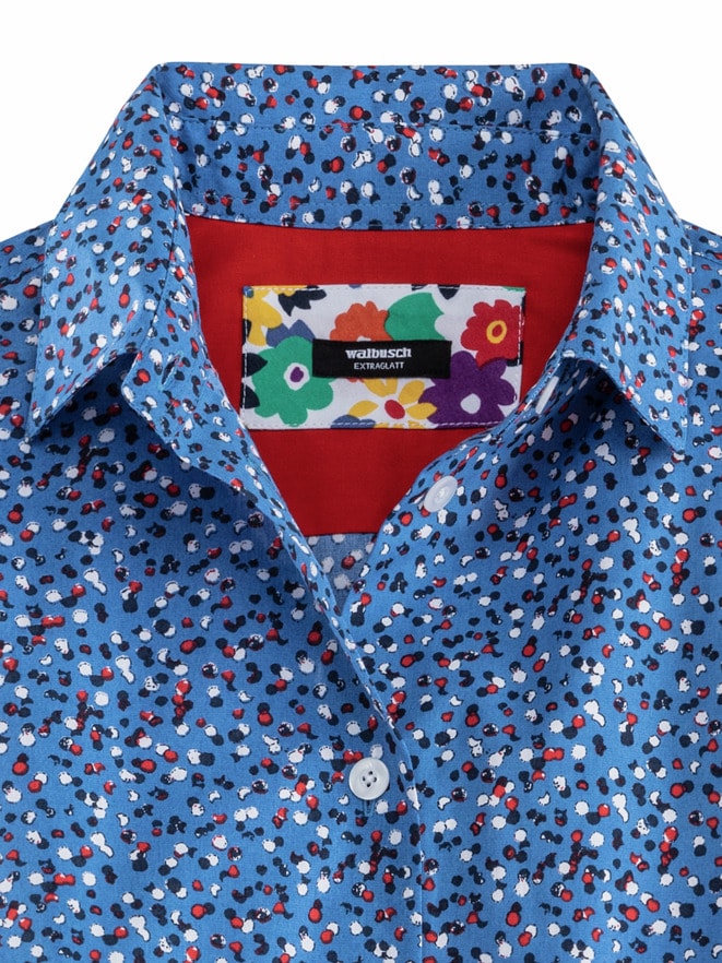 Extraglatt-Krempelarm-Bluse