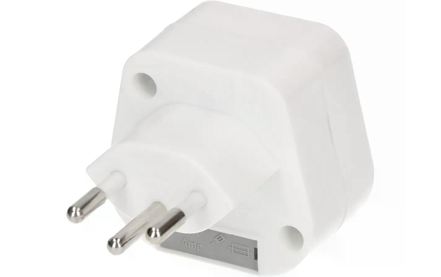 Reiseadapter GB – CH, WeissReise- und Übergangsstecker ermöglicht Verwendung von 3-poligen Geräten mit Schweizer-Stecker in Grossbritannien