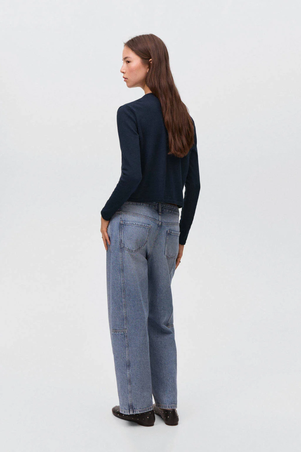 MANGO TEEN vest fijn gebreid marine blauw