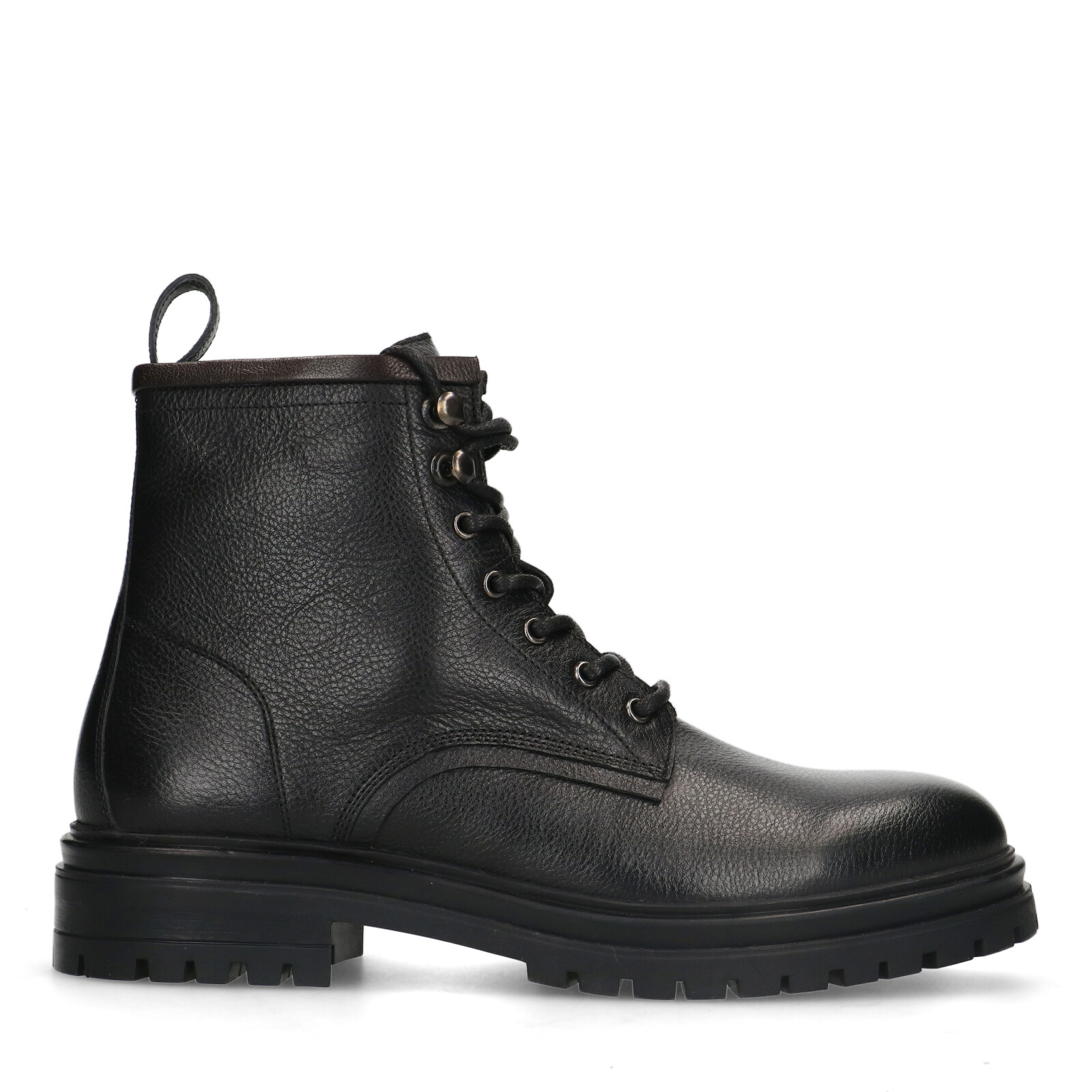 Zwarte leren veterboots