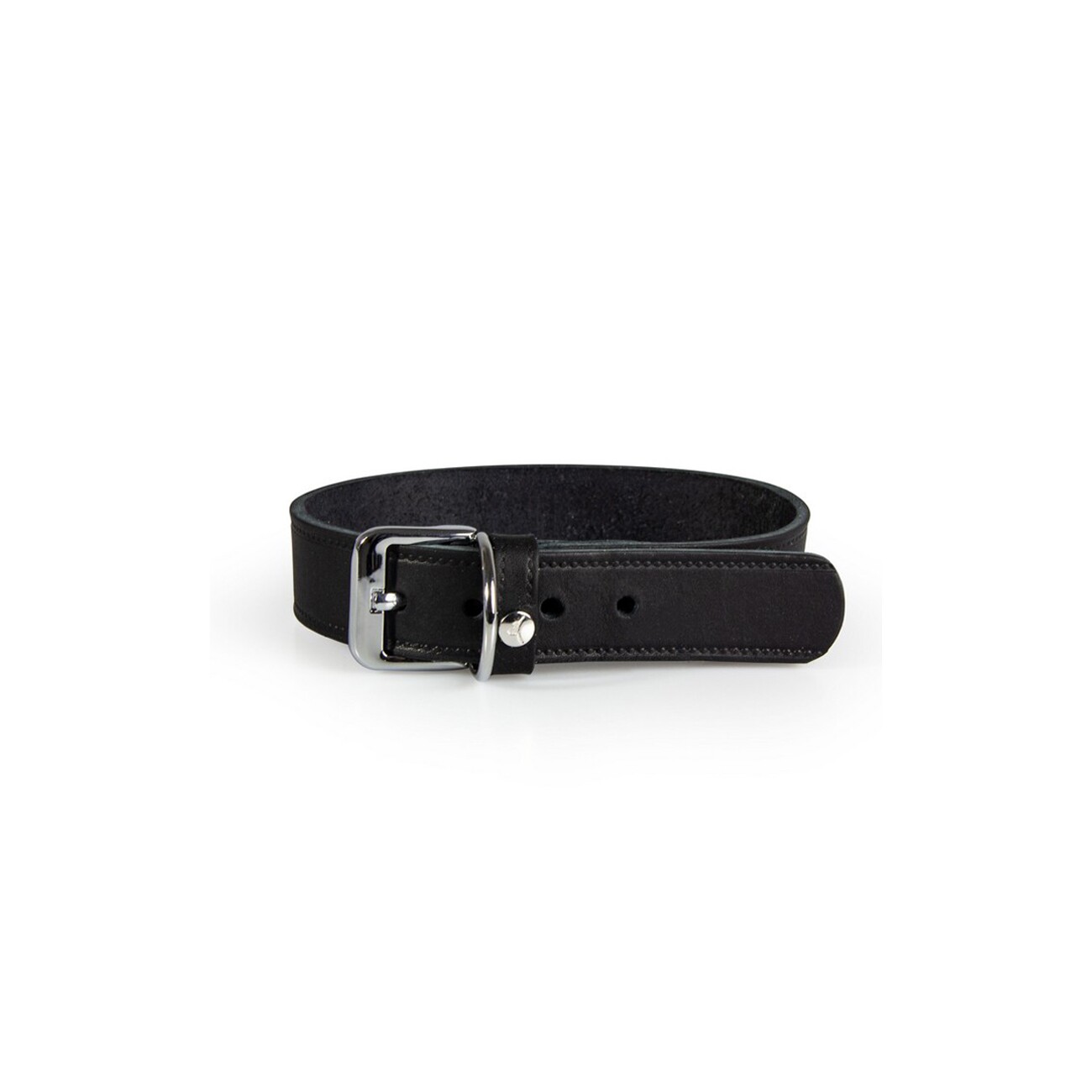 Das Lederband Halsband Weinheim schwarz 47 cm, 2,5 cm