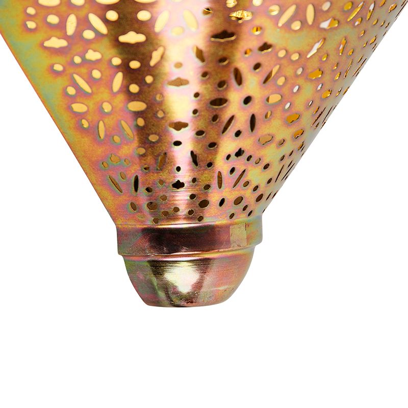 Oosterse wandlamp koper met patroon - Muraf