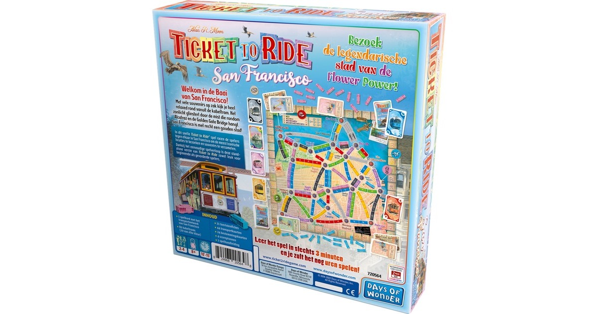 AsmodeeTicket to Ride San Francisco Bordspel  (Nederlands, 2 - 4 spelers, 10 - 15 minuten, vanaf 8 jaar)
