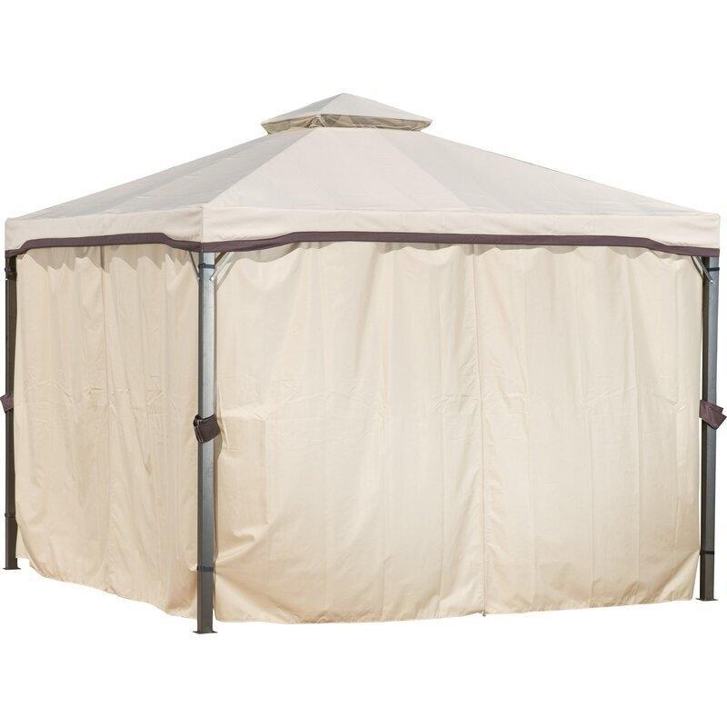 Gazebo de metal para pátio Franz, 3 m de largura x 3 m de profundidade
