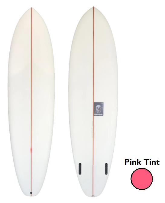 Christenson Surfboards Twin Tracker - Volan   Pink Tint - 6'6 x 21