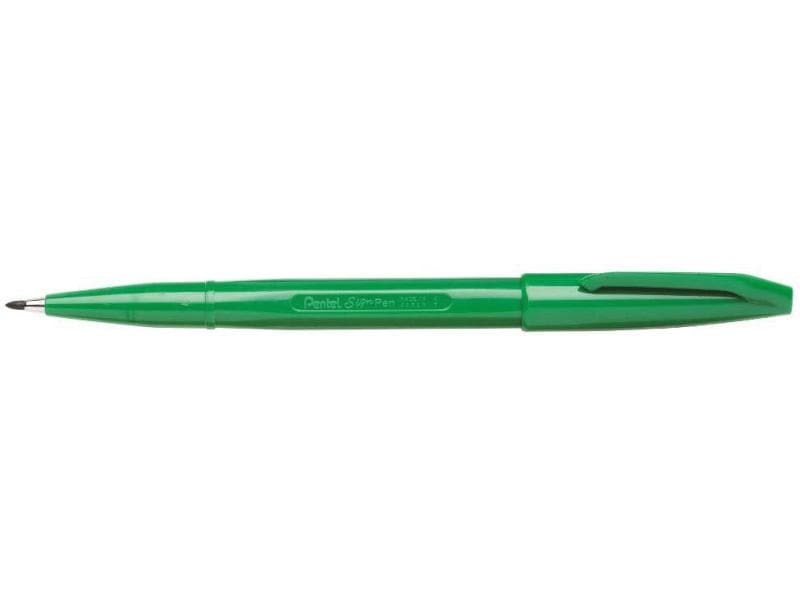 pentel Filzstift Sign Pen S520 1.0 mm, Grün Faserschreiber zum Skizzieren, Zeichnen, Schreiben und Illustrieren