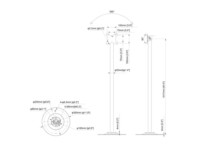 Multibrackets 0549 skærmbeslag til skiltning 76,2 cm (30