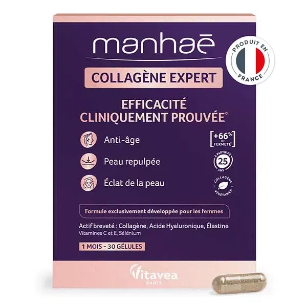 Manhaé Collagen Expert Anti-Idade Pele Firme e Radiante 30 cápsulas