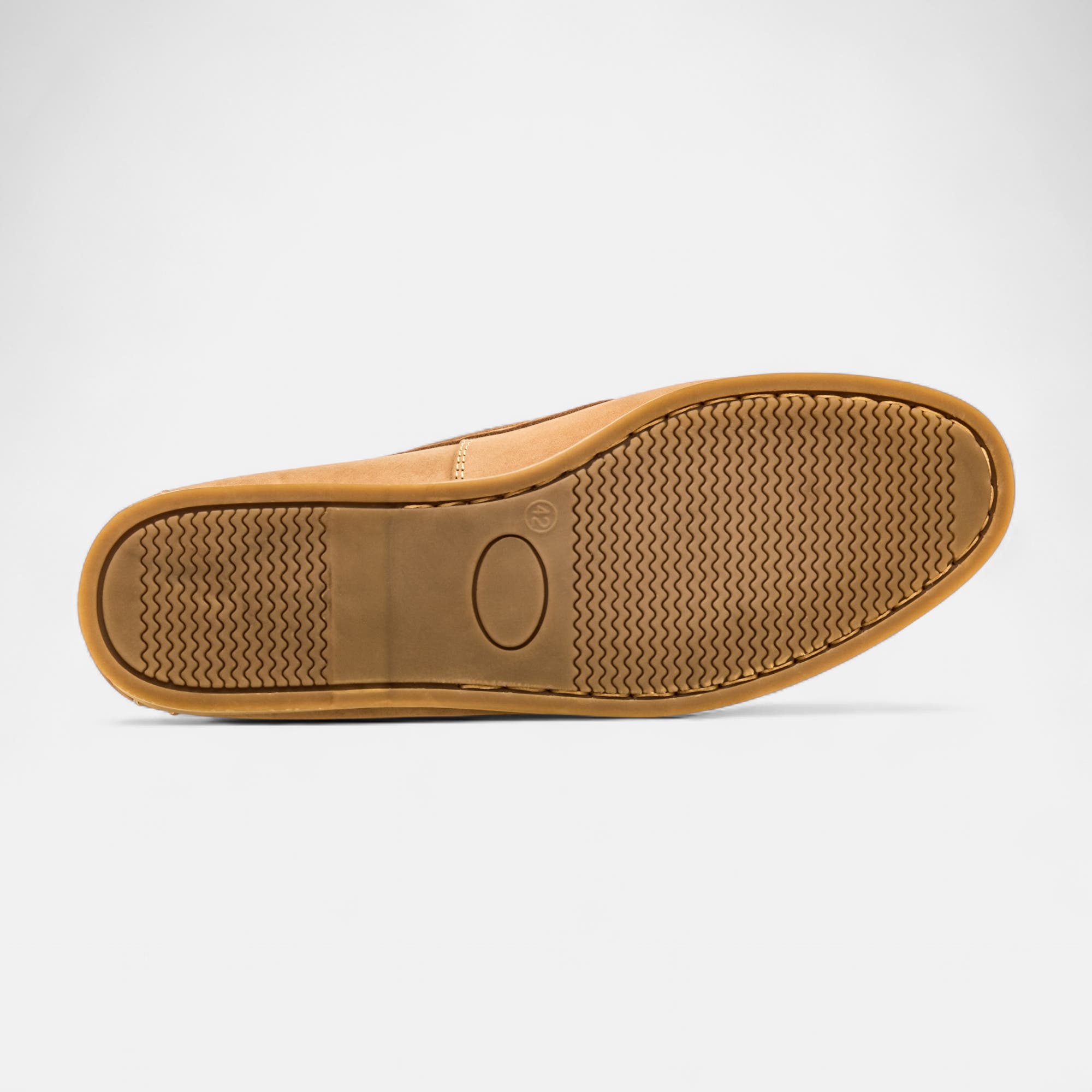 Chaussures bateau Homme en cuir beige