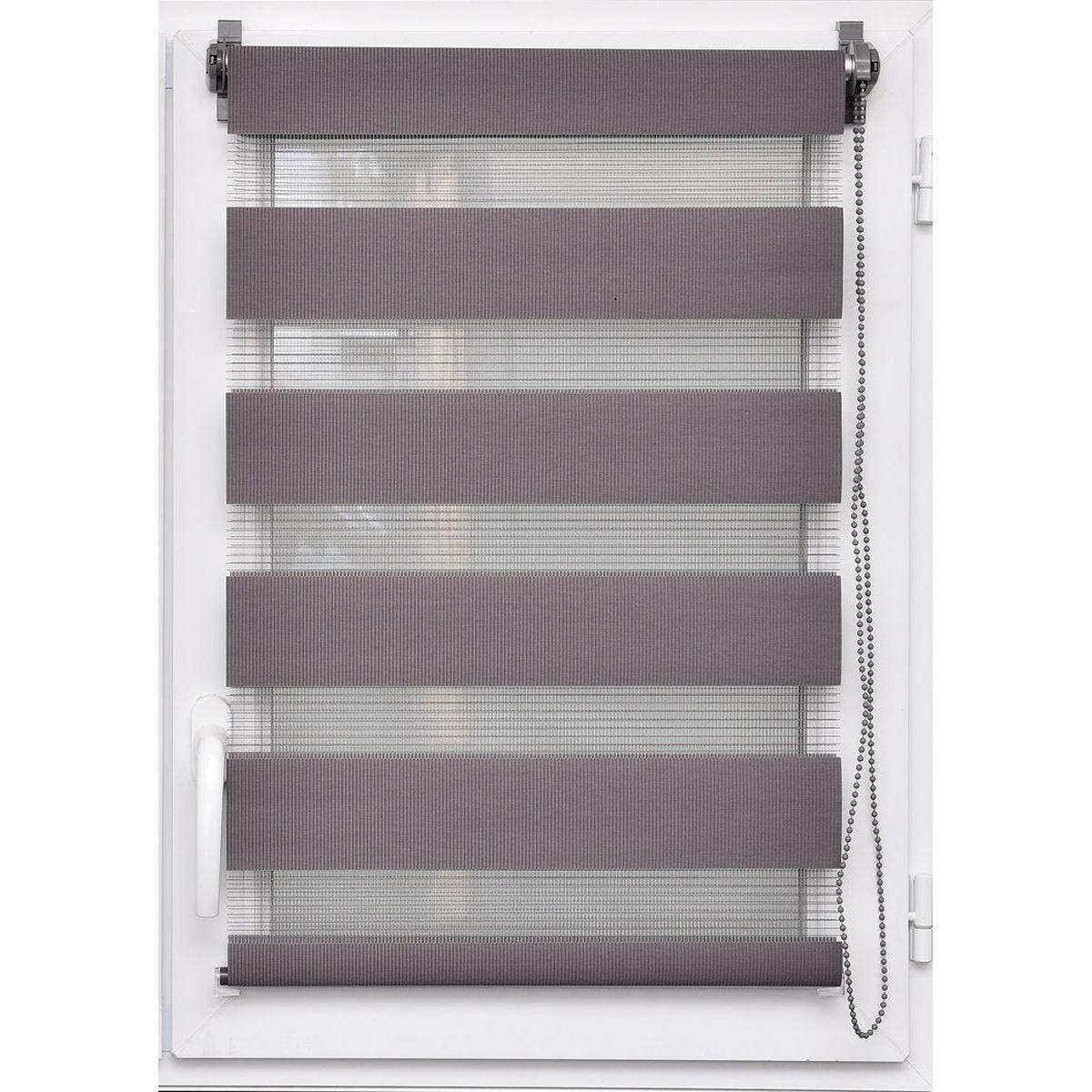 STORE ENROULEUR LUMIERE NUIT 75X180CM GRIS BETON