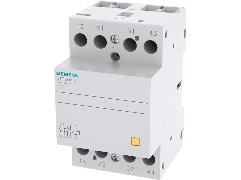Siemens Insta-Schütz 2S2OE ACDC230 V 40A Insta-Schütz mit 2 Schliessern, und 2Ö Kontakt für AC 230 V, 400 V 40A Ansteuerung AC 230 V DC 220 V