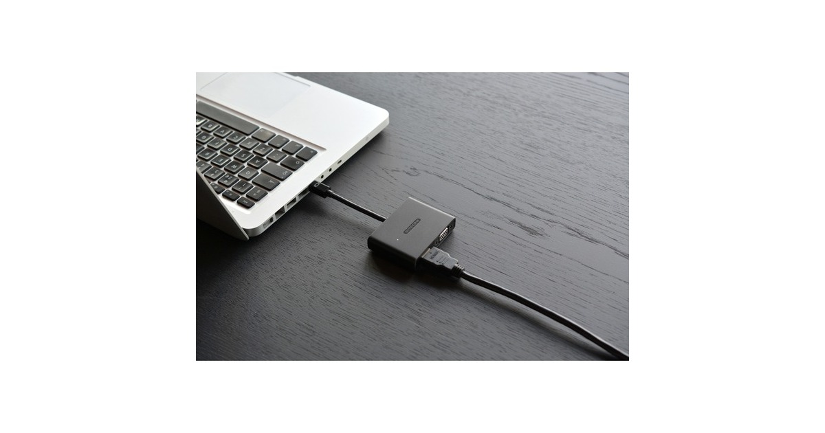 SitecomMini-DisplayPort naar HDMI + VGA 2-in-1 adapter  (Zwart, CN-347)