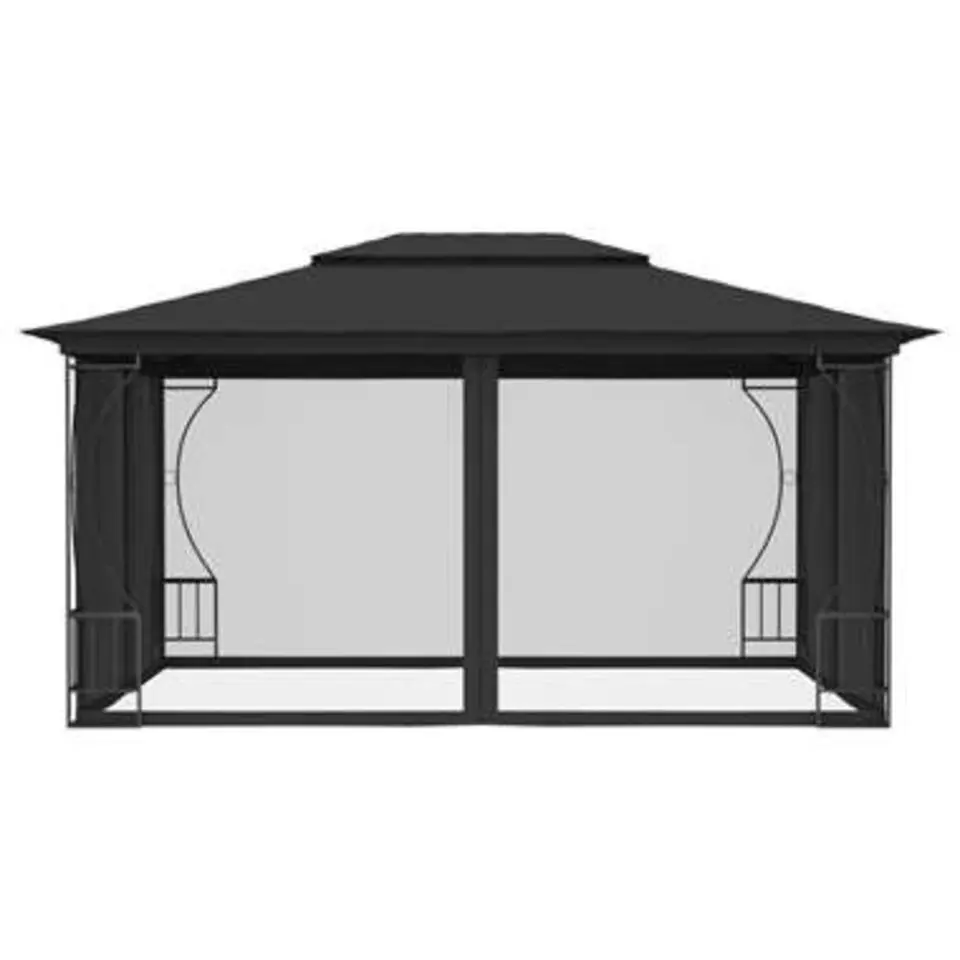 vidaXL - Tuinpaviljoen - Antraciet - Stof