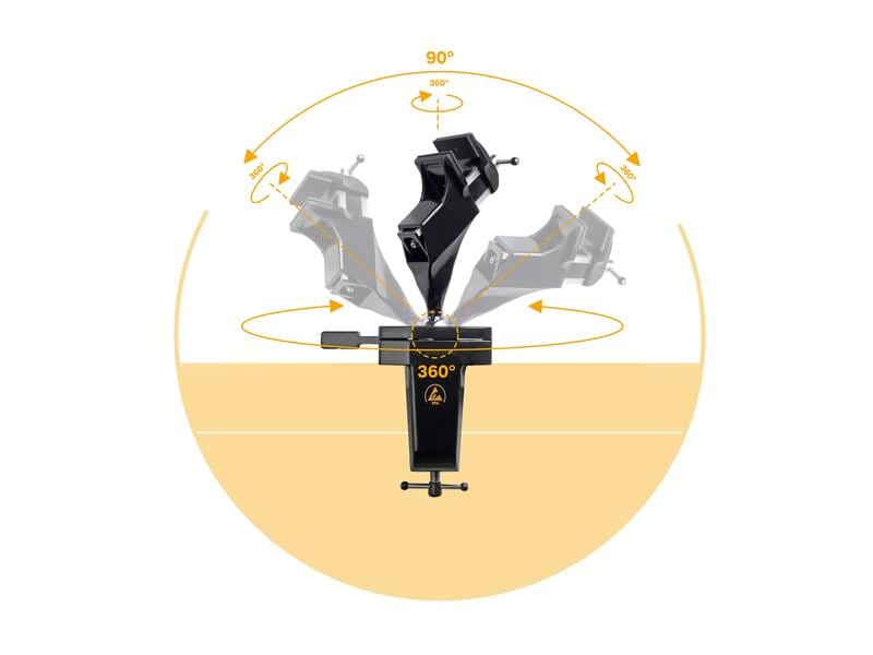 Bernstein Werkzeuge Schraubstock ESD SPANNFIX 70 mm Kugelgelenk-Schraubstock