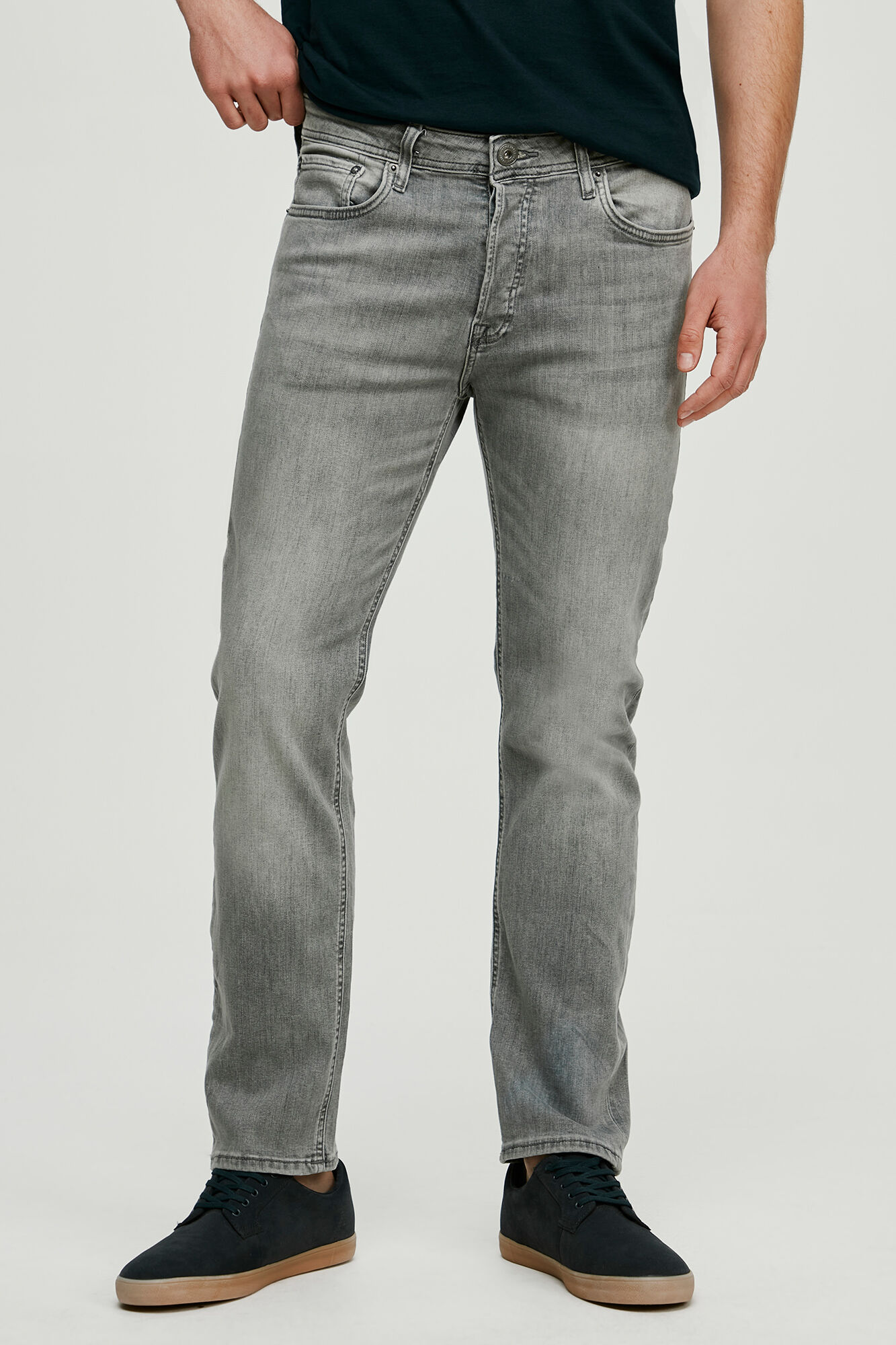 Vaquero corte slim - Cinza