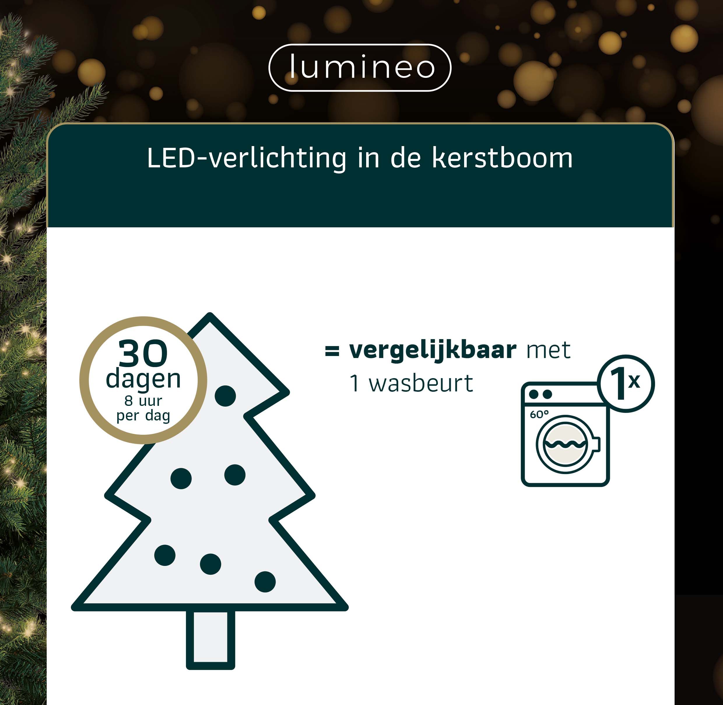 Lumineo Basic - Kerstboomverlichting - 360 - Warm wit - 2700 cm