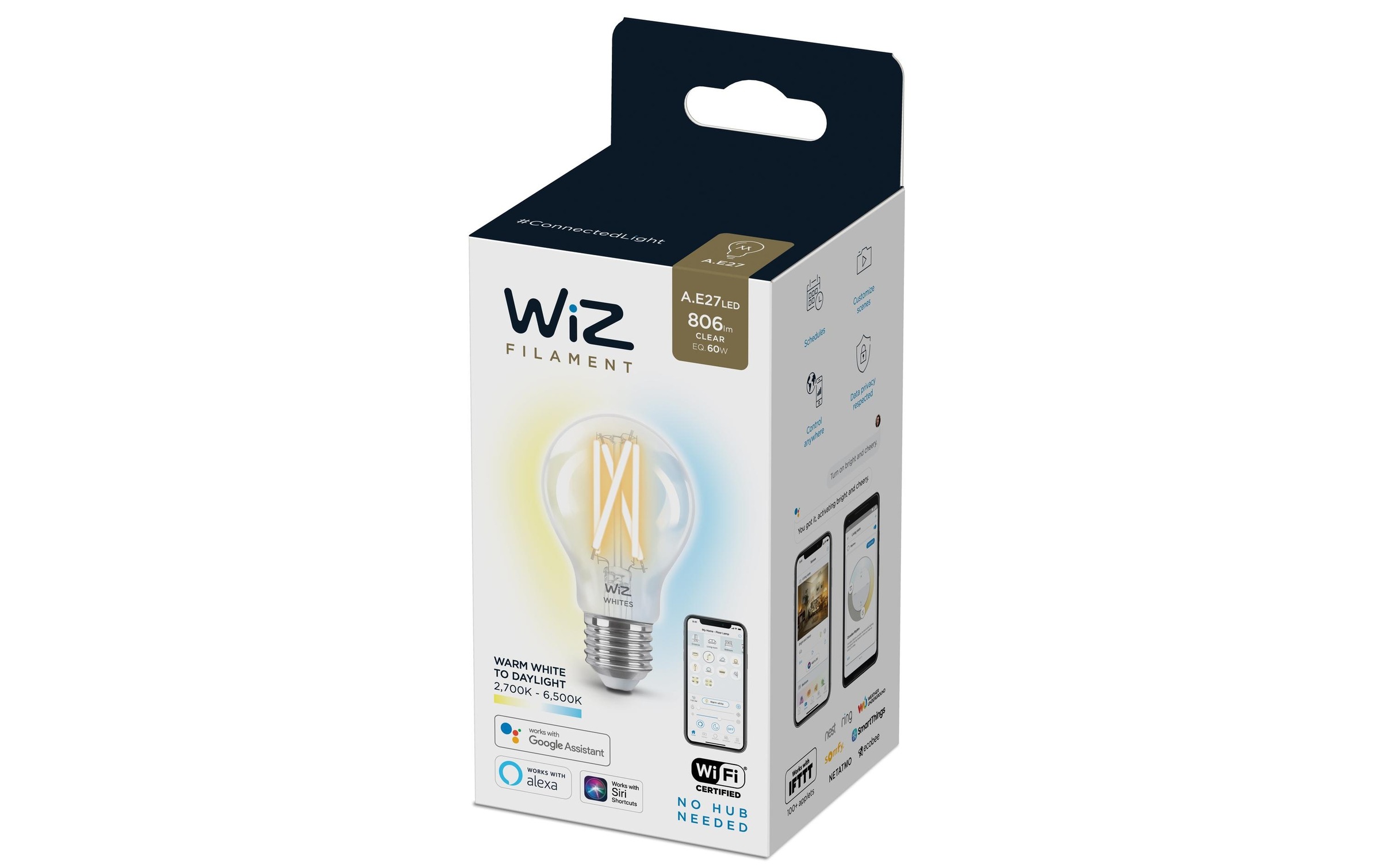 WiZ LED-Leuchtmittel »A60 E27 2700-6500 K« E27